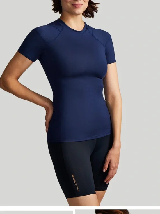 Tommy Copper Shirt - navy Shoulder Support Shirt | Women's Short Sleeve - Picture 1 of 11